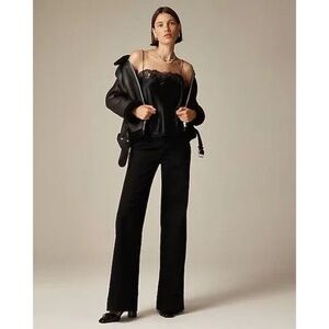 J. Crew Denim Trouser in 1996 Semi Stretch #CC557 Size 33 Black Rinse NWT!